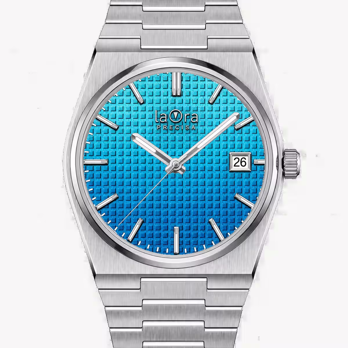 Precisa con esfera azul degradado y brazalete integrado